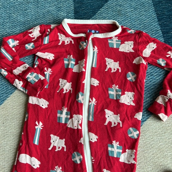 Kickee Pants 9-12 months Christmas Zip Up One Piece Puppies - Picture 5 of 16